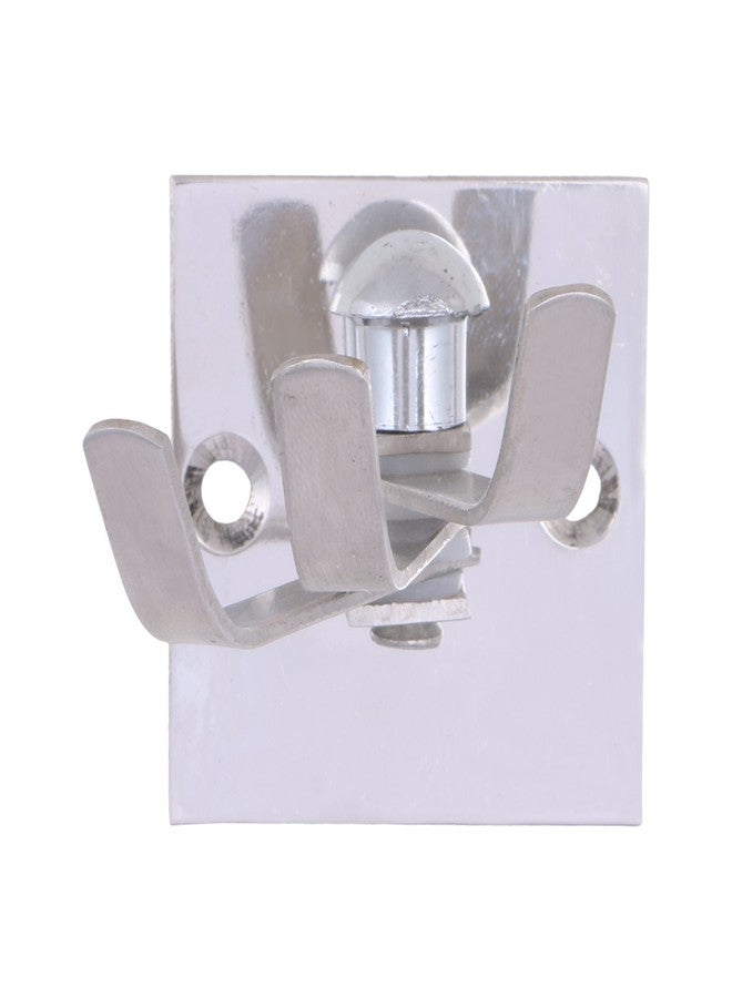 BOSCO Wall Hooks for Hanging Cloth and Towel Hangers for Wall Hook 3 PIN,Door Hangers,Hook Rail Pack of 2, Chrome - Image 1